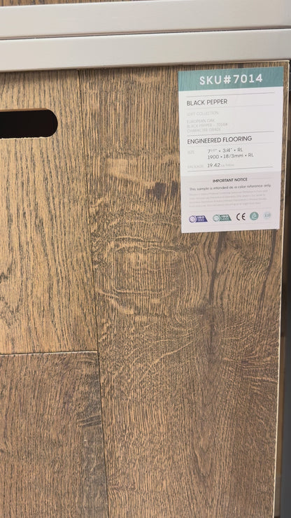 Top Floorings 欧洲橡木复合地板 – 黑胡椒色 (7.5" 宽)