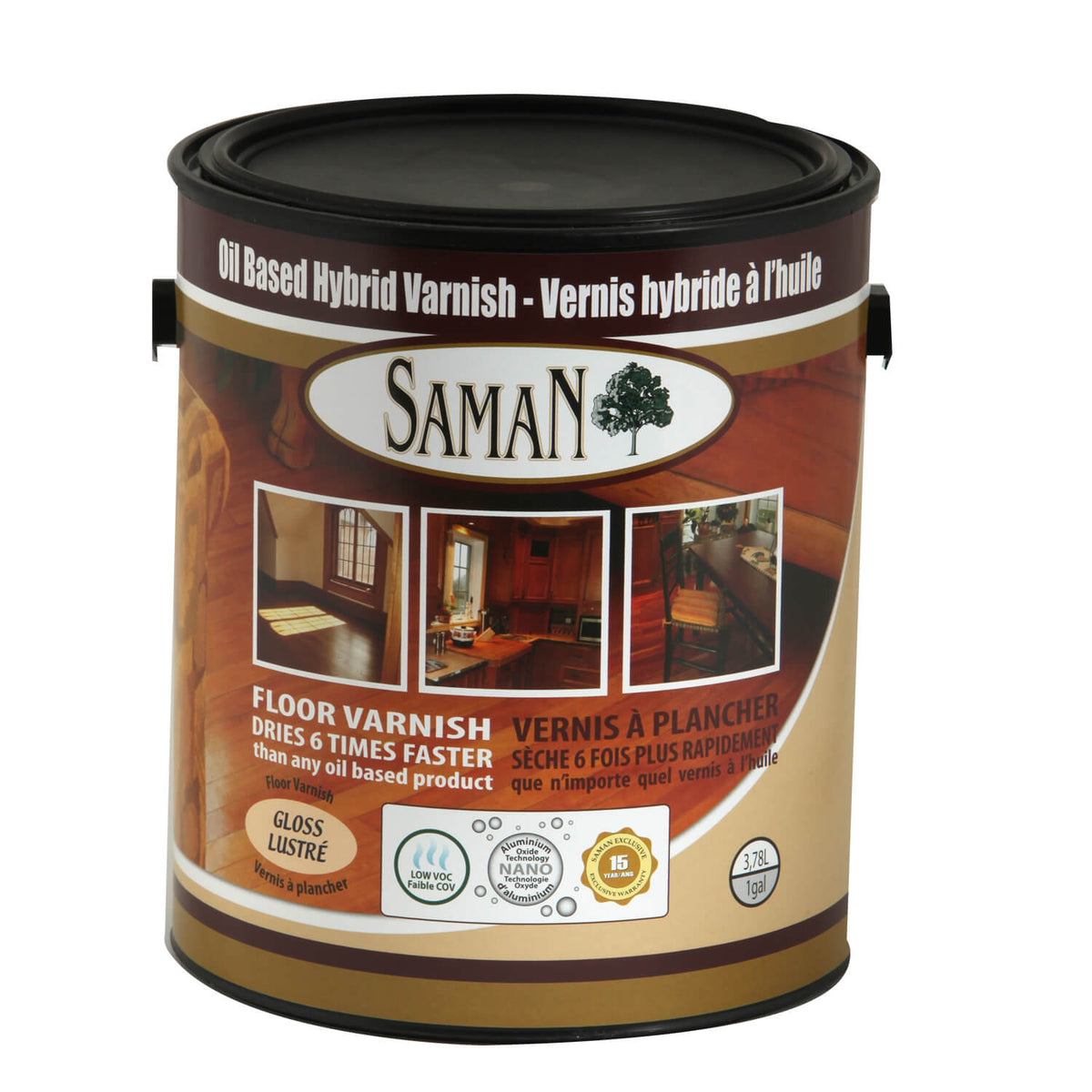 Saman Gloss Varnish – Oil-Based, 4 L (1 gal)