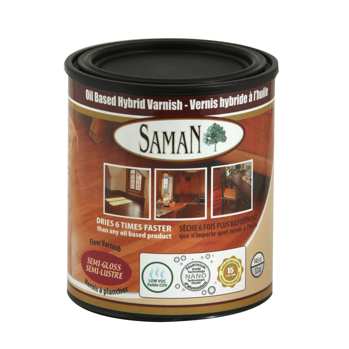 Saman Semi-Gloss Hybrid Varnish – 946 mL (1 qt)