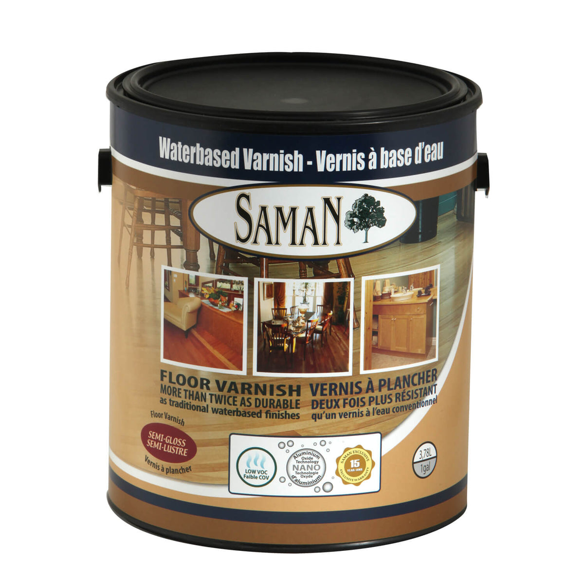 Saman Water-Based Finish 051 Semi-Gloss – 3.78 L (1 gal)