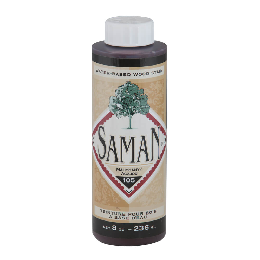 Saman Wood Stain 105 – Mahogany, 236 mL (8 oz)