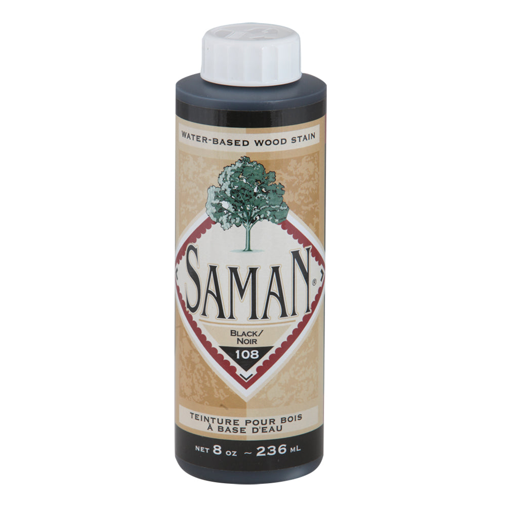 Saman Wood Stain 108 – Black, 236 mL (8 oz)