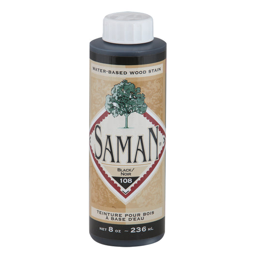 Saman Wood Stain 108 – Black, 236 mL (8 oz)