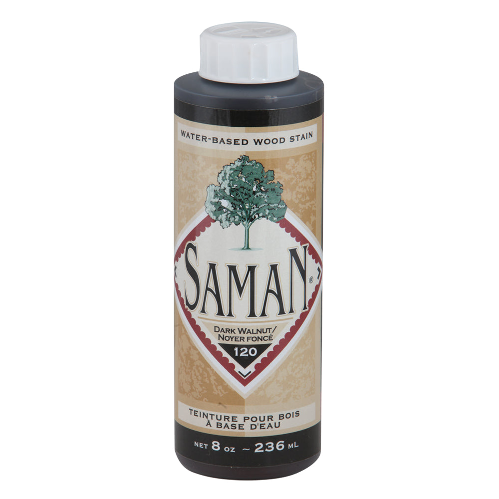 Saman Wood Stain 120 – Dark Walnut, 236 mL (8 oz)