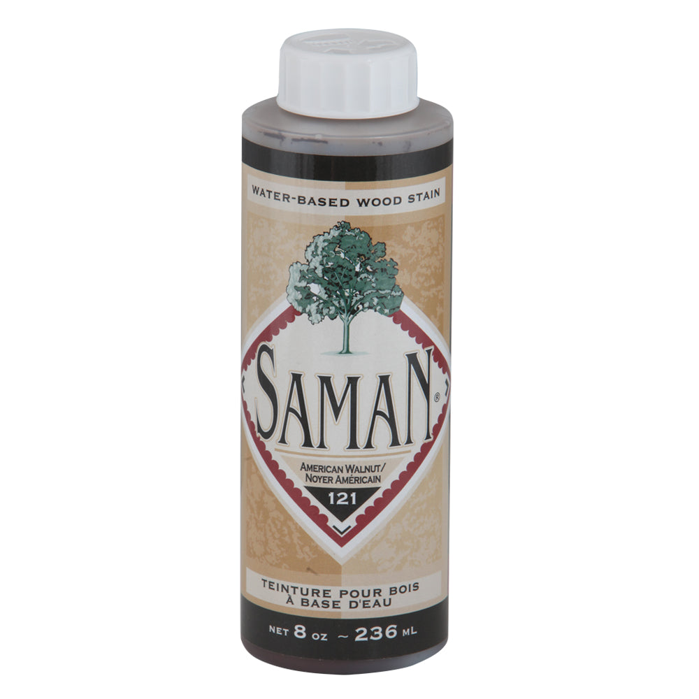Saman Wood Stain 121 – American Walnut, 236 mL (8 oz)