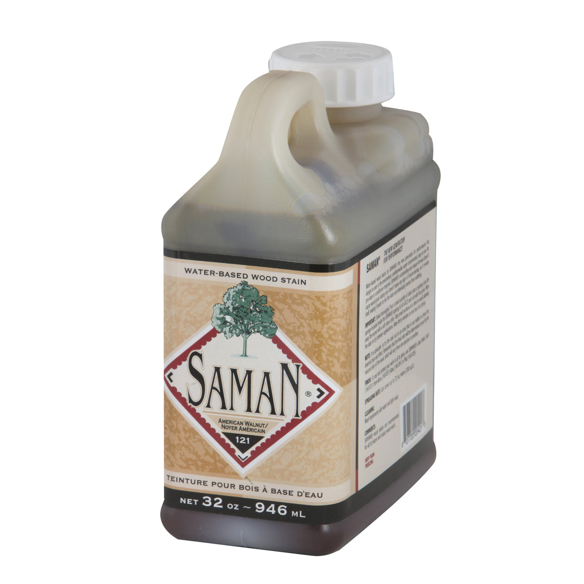 Saman Wood Stain 121 – American Walnut, 946 mL (32 oz)