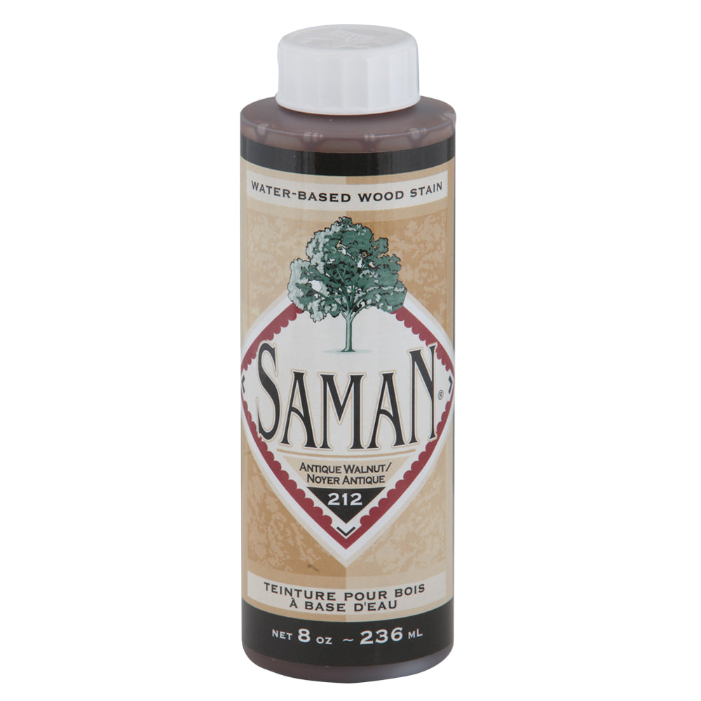 Saman Wood Stain 212 – Antique Walnut, 236 mL (8 oz)