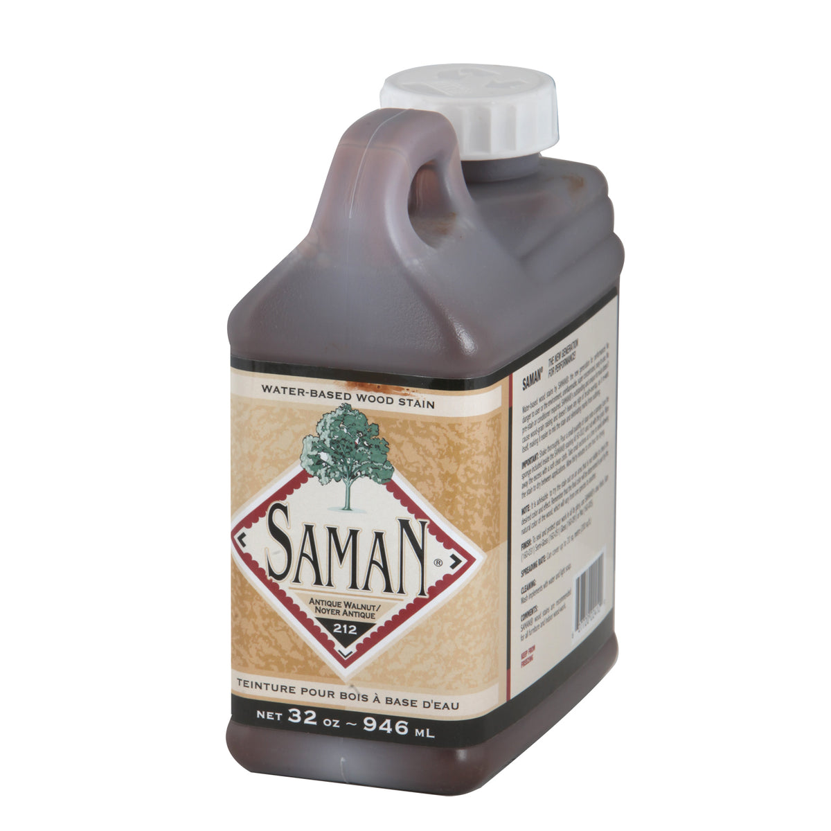 Saman Wood Stain 212 – Antique Walnut, 946 mL (32 oz)