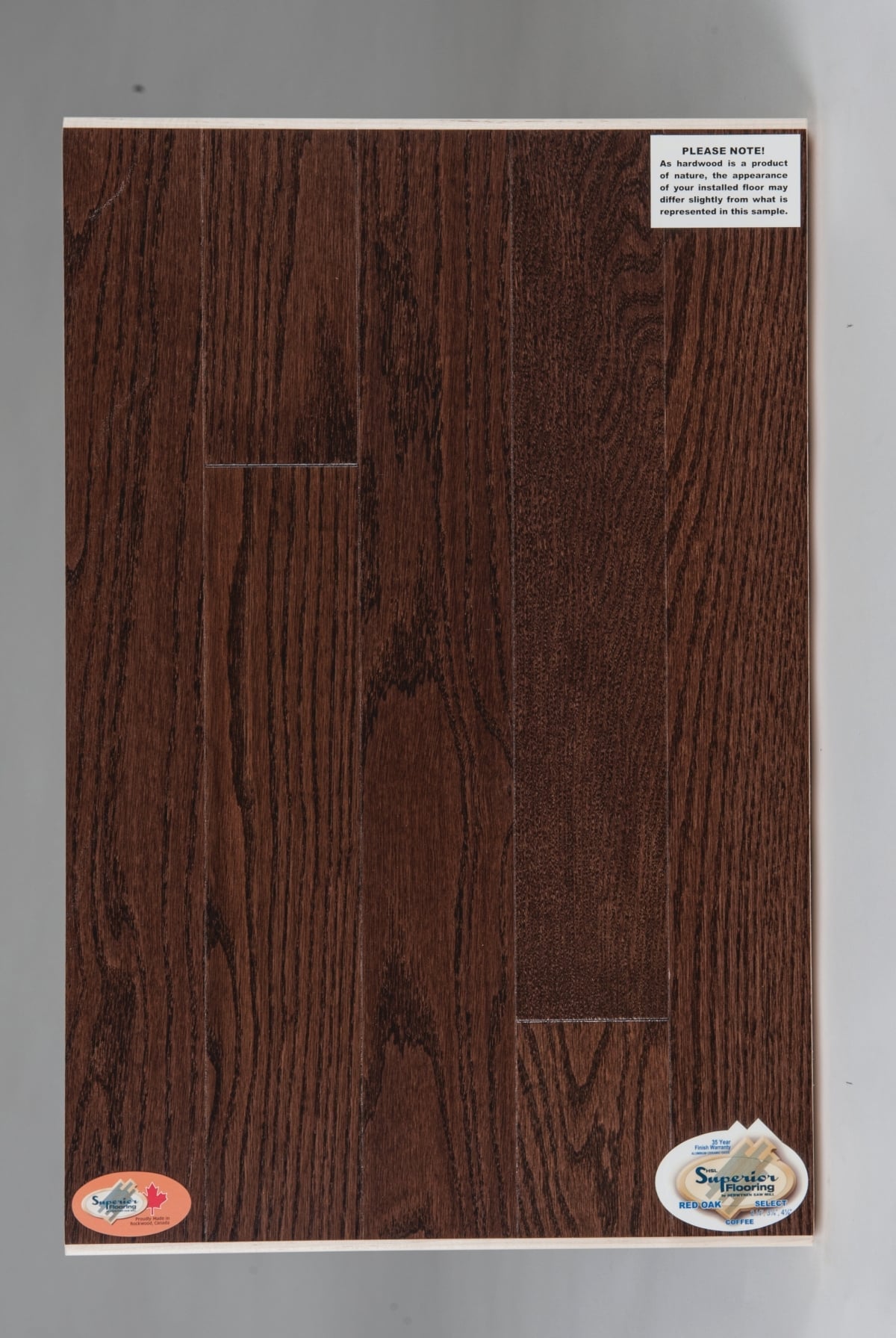 Superior Flooring Red Oak Coffee Solid Hardwood Flooring | Select Grade | 4¼" x ¾"