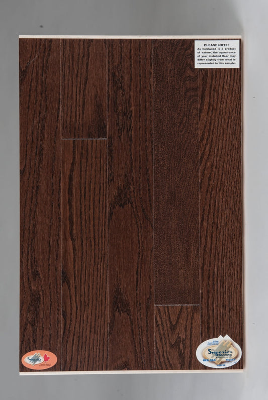 Superior Flooring Red Oak Coffee Solid Hardwood Flooring | Select Grade | 4¼" x ¾"