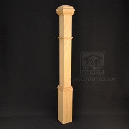 Top Floorings Box Newel Post BN438-48RO - 4 3/8" x 48"