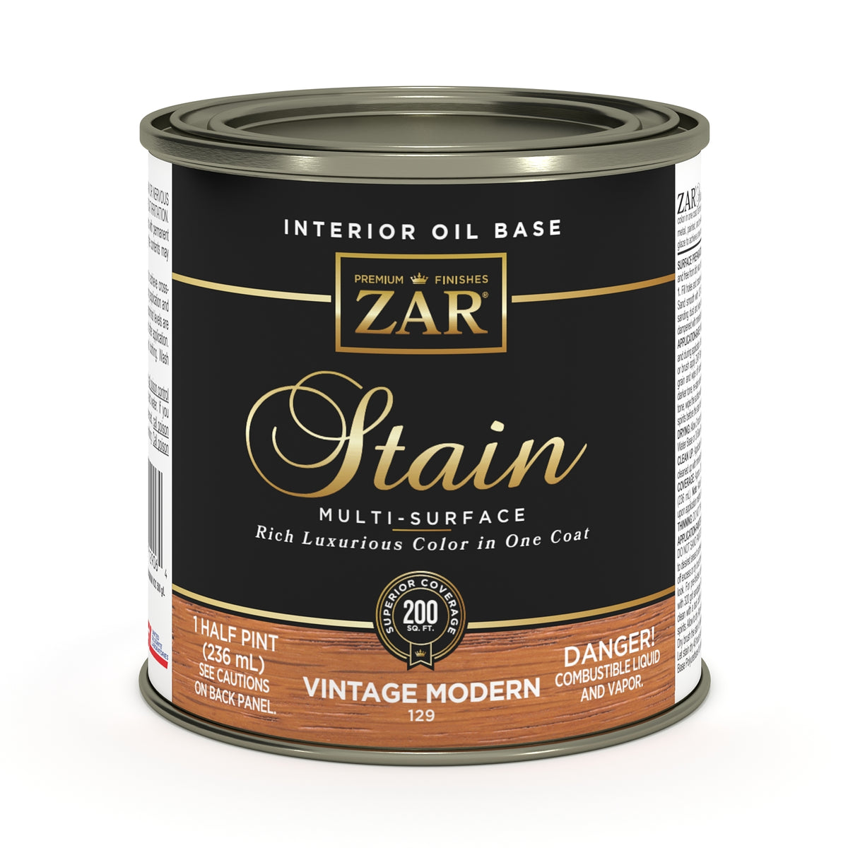 ZAR Oil-Based Wood Stain | Amber Varnish 129 | 237 mL