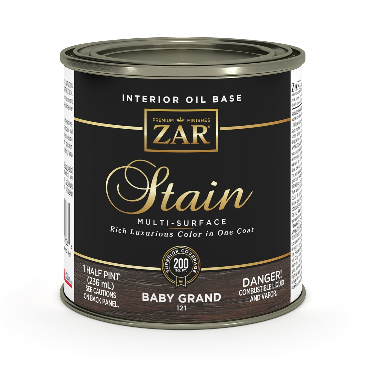 ZAR Oil-Based Wood Stain | Black Onyx 121 | 237 mL