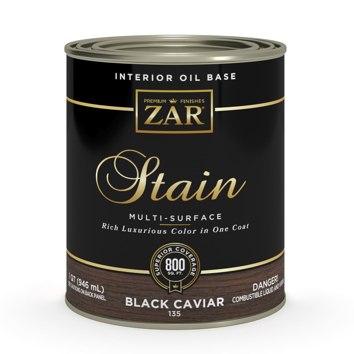 ZAR Oil-Based Wood Stain - Charcoal 135 - 946 mL