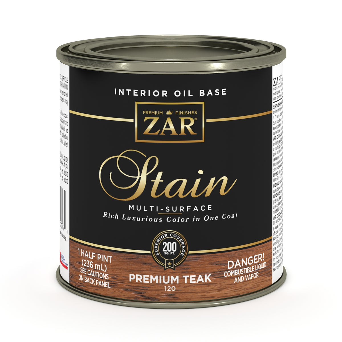 ZAR Oil-Based Wood Stain | Teak Natural 120 | 237 mL