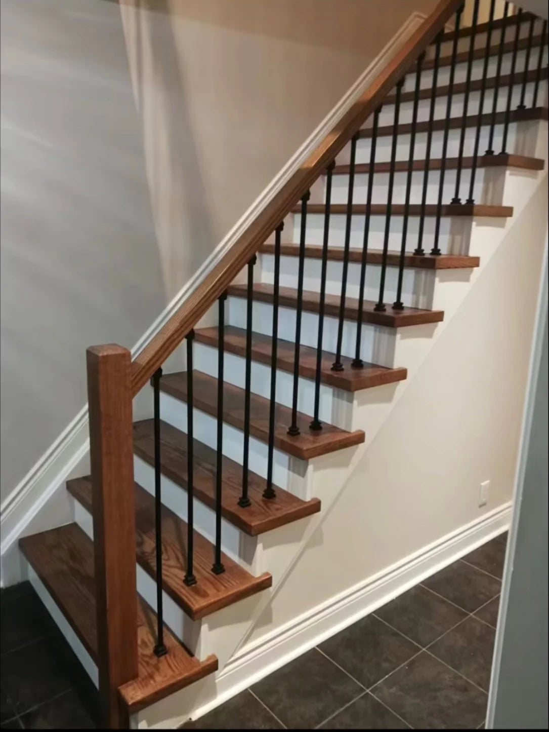 Custom stair treads risers and nosing installation